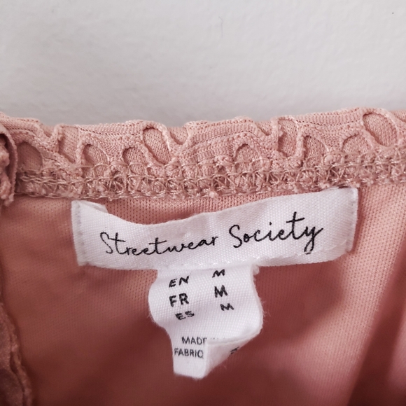 Soft Pink Skater Dress Textured Geometric Mini - Picture 4 of 4